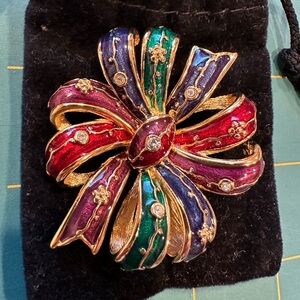 Joan Rivers Elegant Multicolor Brooch